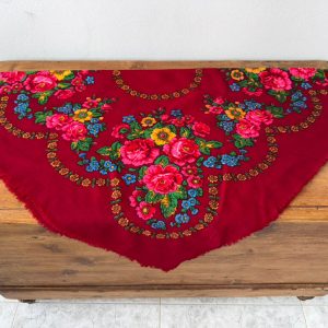 Pañuelo merino granate