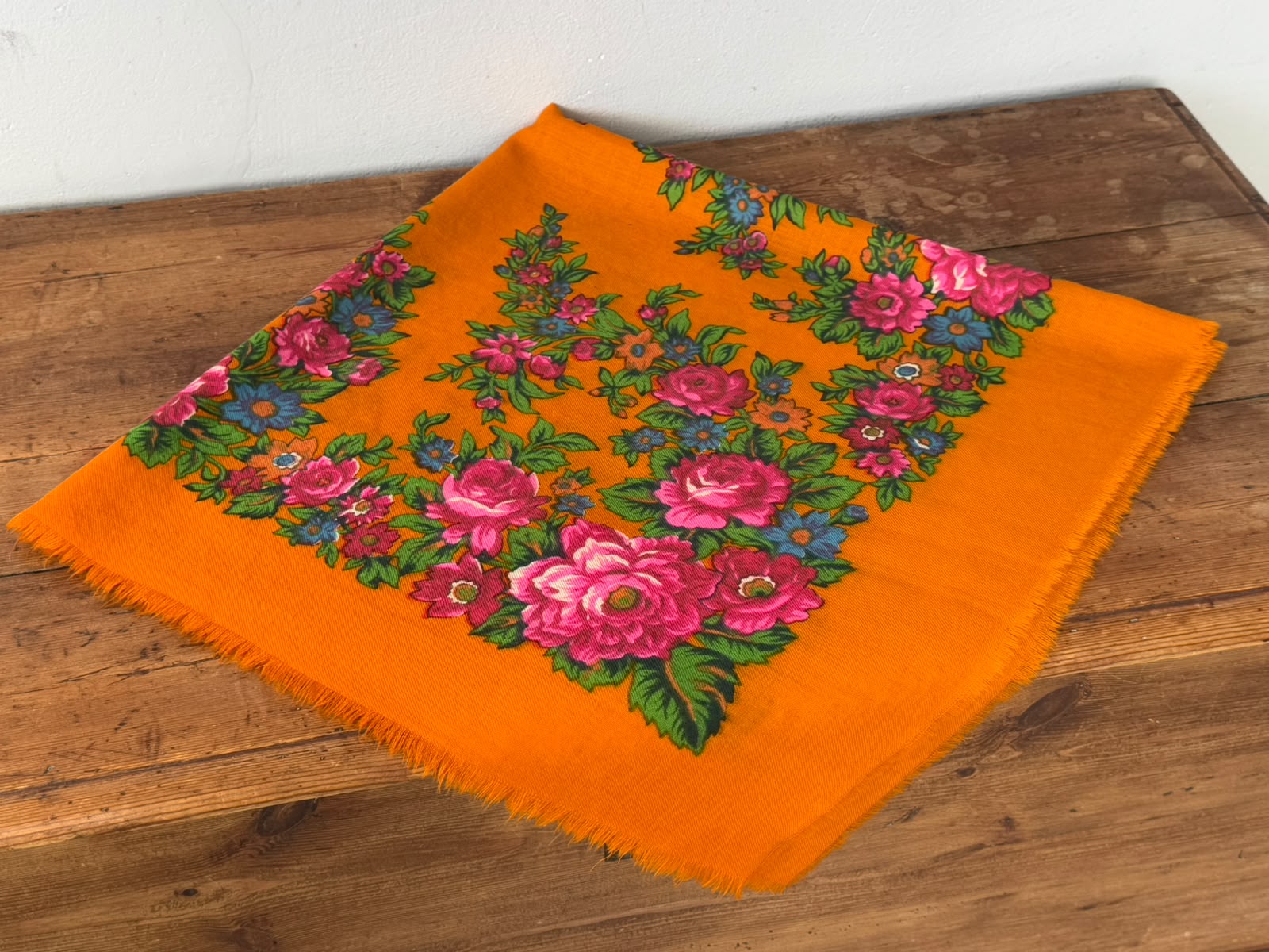 Pañuelo merino naranja - Imagen 2
